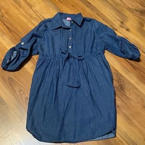 Button Down Denim Dress: Girl’s Size Large